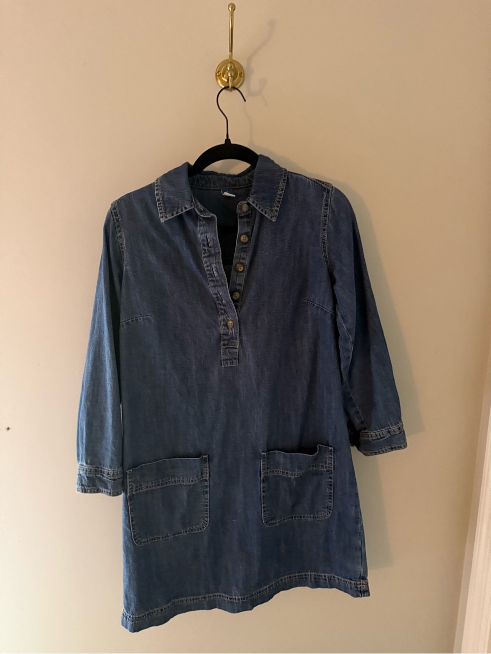 Old Navy Blue Denim Button-Front Tunic Dress